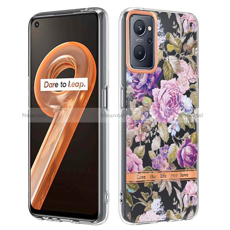 Silicone Candy Rubber Gel Fashionable Pattern Soft Case Cover Y06B for Oppo A96 4G Clove Purple