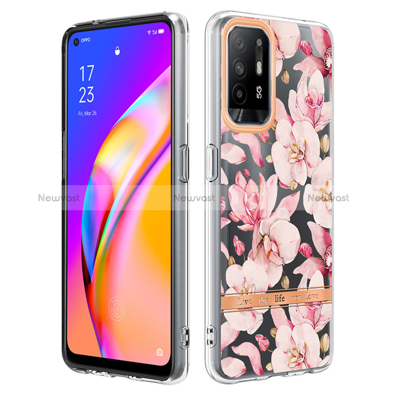 Silicone Candy Rubber Gel Fashionable Pattern Soft Case Cover Y06B for Oppo Reno5 Z 5G