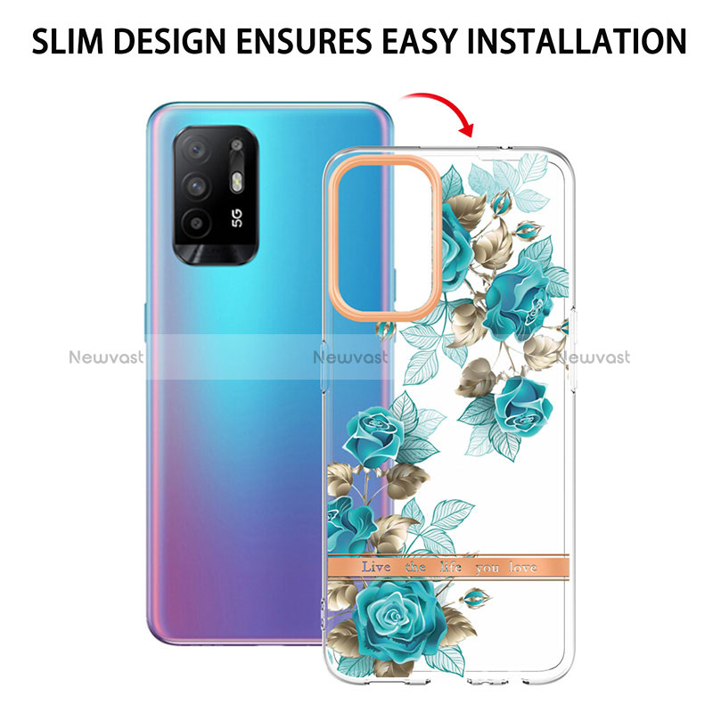 Silicone Candy Rubber Gel Fashionable Pattern Soft Case Cover Y06B for Oppo Reno5 Z 5G
