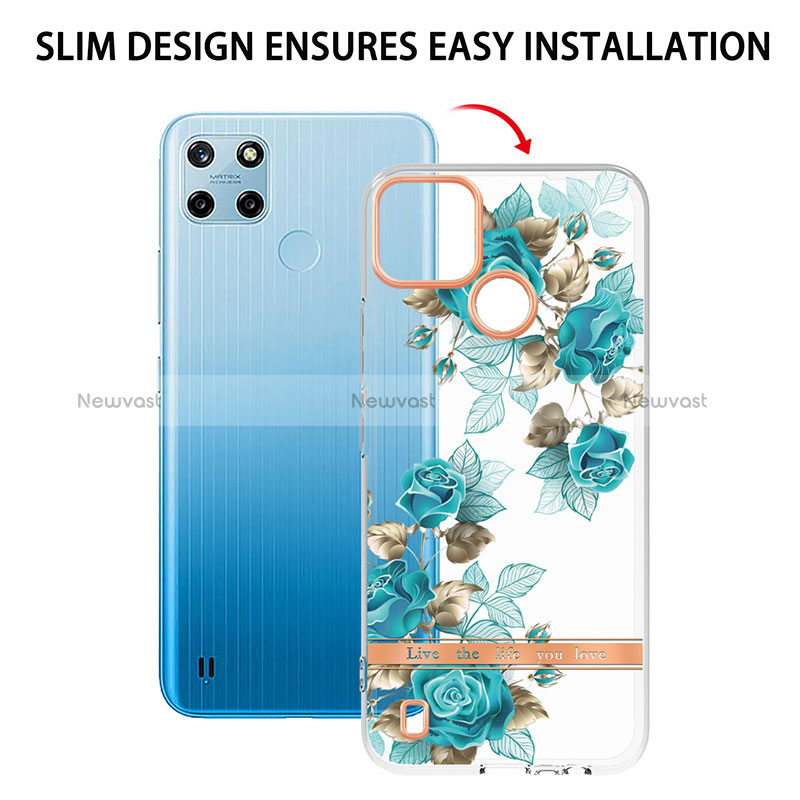 Silicone Candy Rubber Gel Fashionable Pattern Soft Case Cover Y06B for Realme C21Y