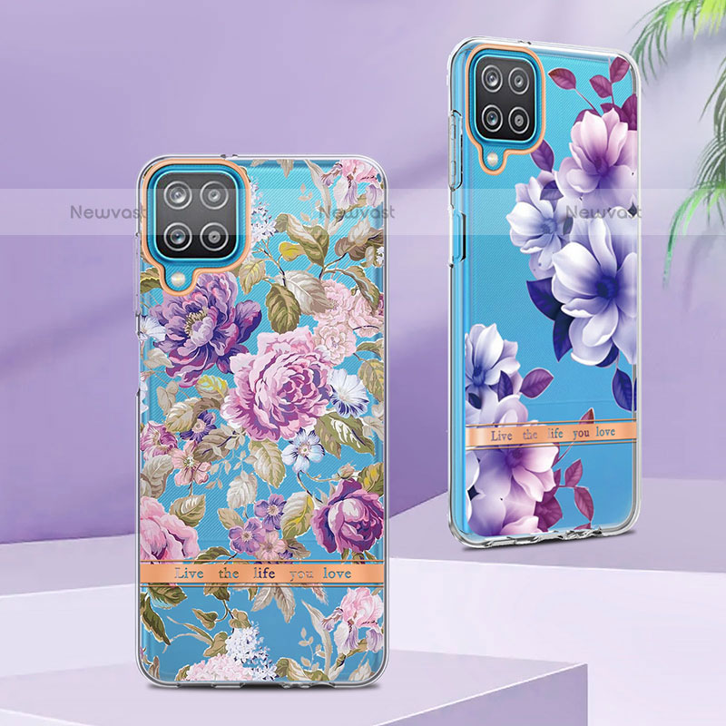 Silicone Candy Rubber Gel Fashionable Pattern Soft Case Cover Y06B for Samsung Galaxy A12