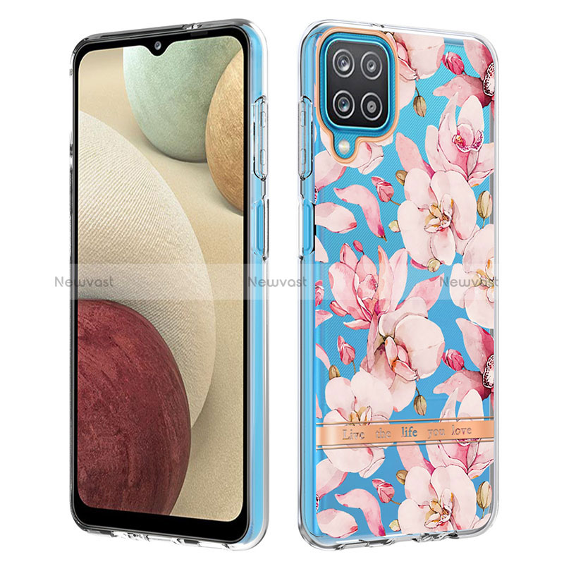 Silicone Candy Rubber Gel Fashionable Pattern Soft Case Cover Y06B for Samsung Galaxy A12 5G Pink