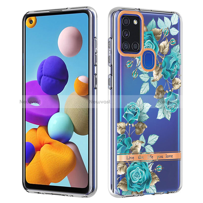 Silicone Candy Rubber Gel Fashionable Pattern Soft Case Cover Y06B for Samsung Galaxy A21s