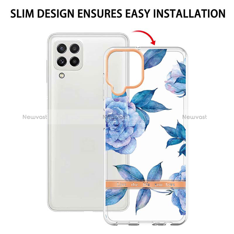 Silicone Candy Rubber Gel Fashionable Pattern Soft Case Cover Y06B for Samsung Galaxy A22 4G