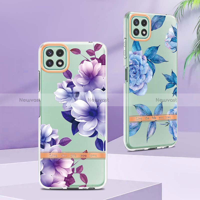 Silicone Candy Rubber Gel Fashionable Pattern Soft Case Cover Y06B for Samsung Galaxy A22 5G