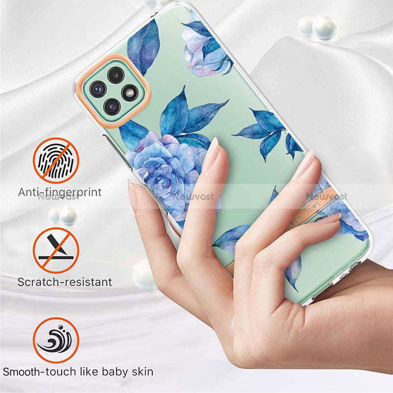 Silicone Candy Rubber Gel Fashionable Pattern Soft Case Cover Y06B for Samsung Galaxy A22 5G