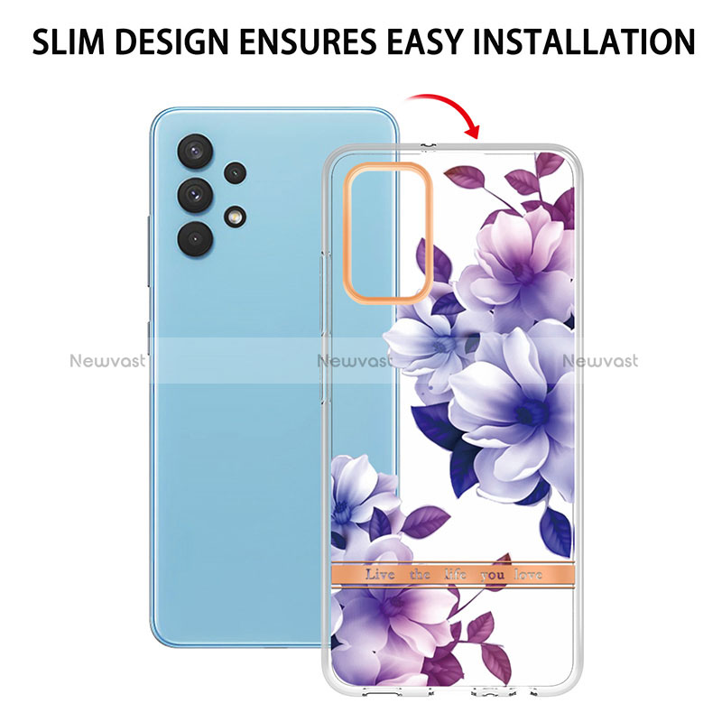 Silicone Candy Rubber Gel Fashionable Pattern Soft Case Cover Y06B for Samsung Galaxy A32 4G