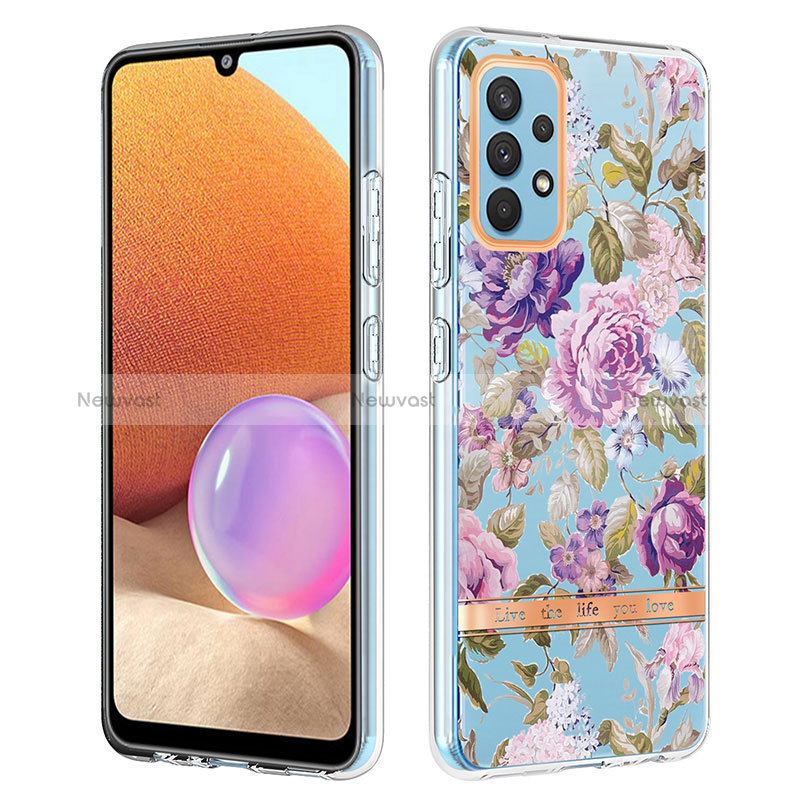 Silicone Candy Rubber Gel Fashionable Pattern Soft Case Cover Y06B for Samsung Galaxy A32 4G
