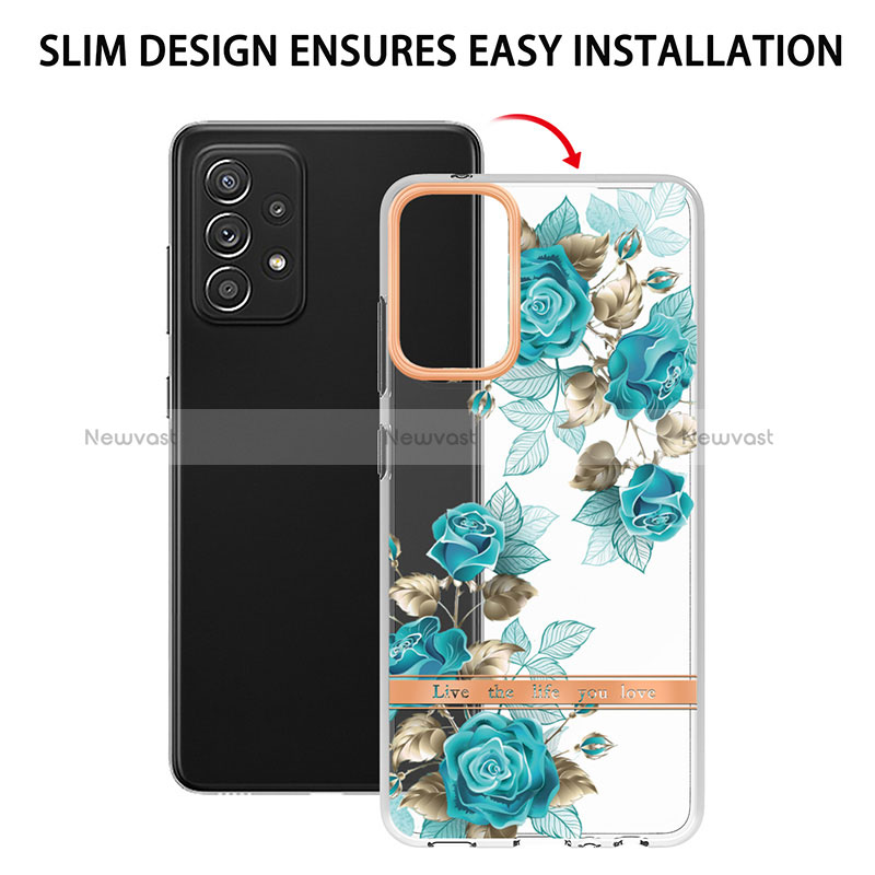 Silicone Candy Rubber Gel Fashionable Pattern Soft Case Cover Y06B for Samsung Galaxy A52 4G