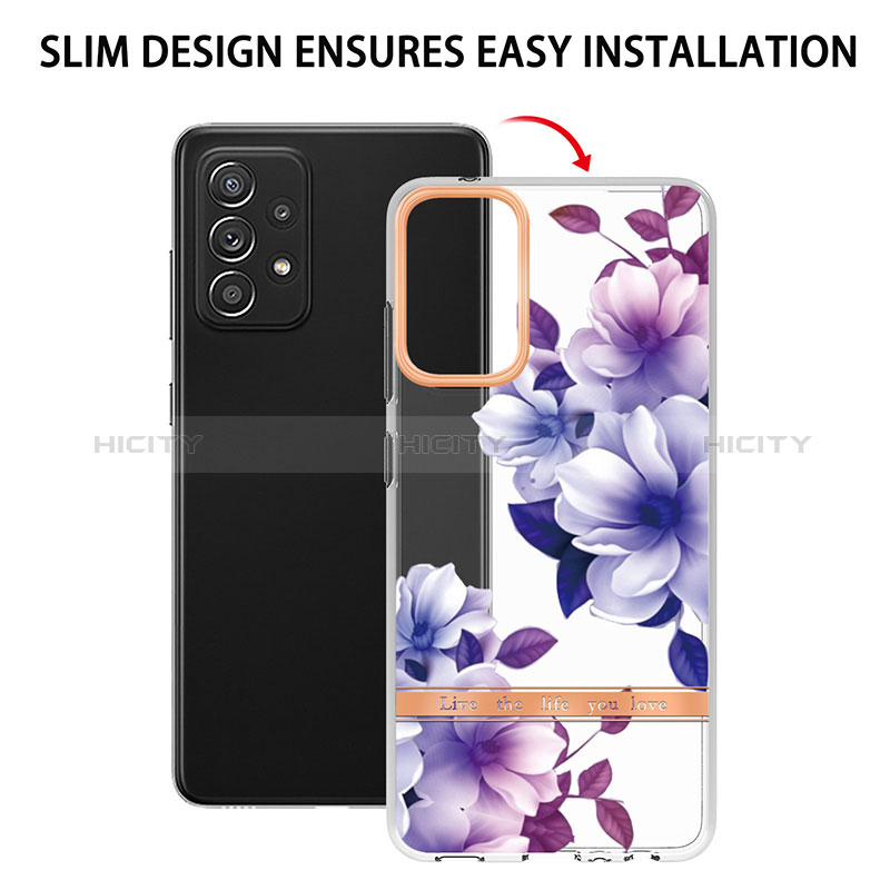 Silicone Candy Rubber Gel Fashionable Pattern Soft Case Cover Y06B for Samsung Galaxy A72 4G