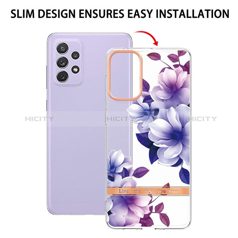 Silicone Candy Rubber Gel Fashionable Pattern Soft Case Cover Y06B for Samsung Galaxy A73 5G