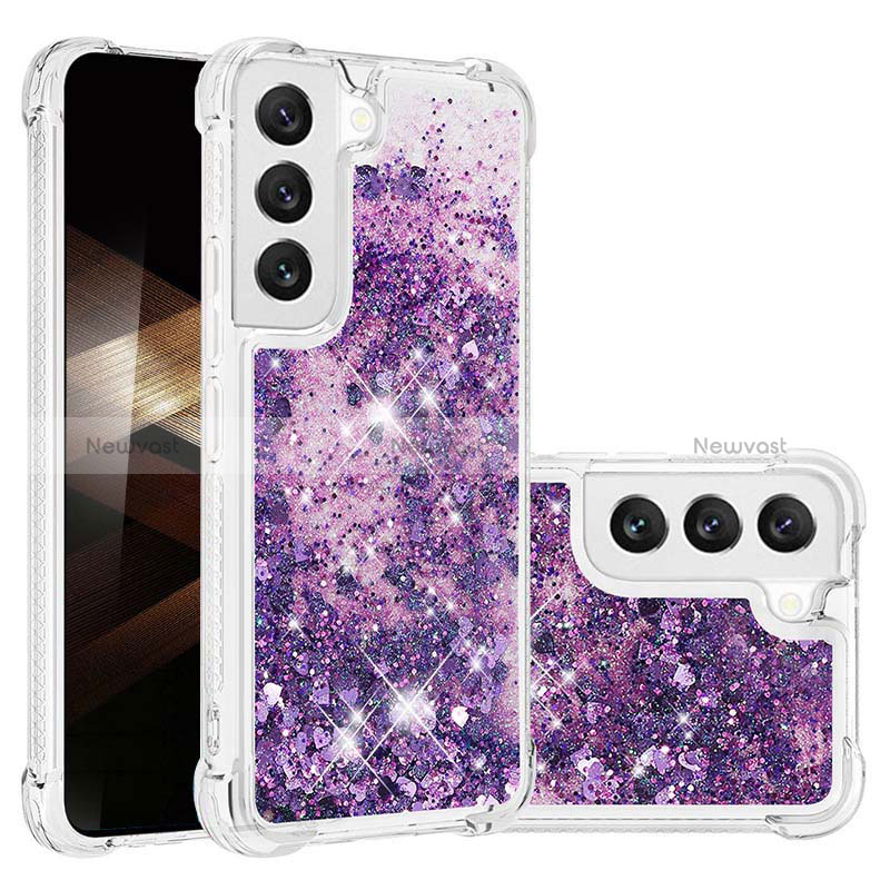 Silicone Candy Rubber Gel Fashionable Pattern Soft Case Cover Y06B for Samsung Galaxy S24 Plus 5G Purple