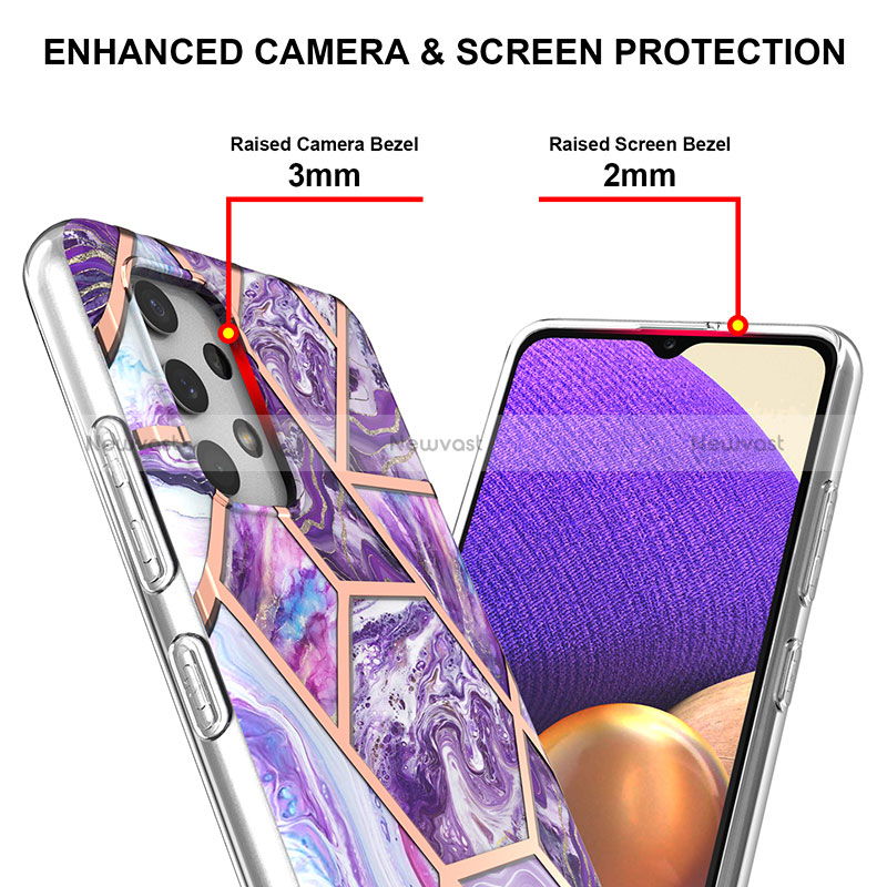 Silicone Candy Rubber Gel Fashionable Pattern Soft Case Cover Y07B for Samsung Galaxy A32 4G