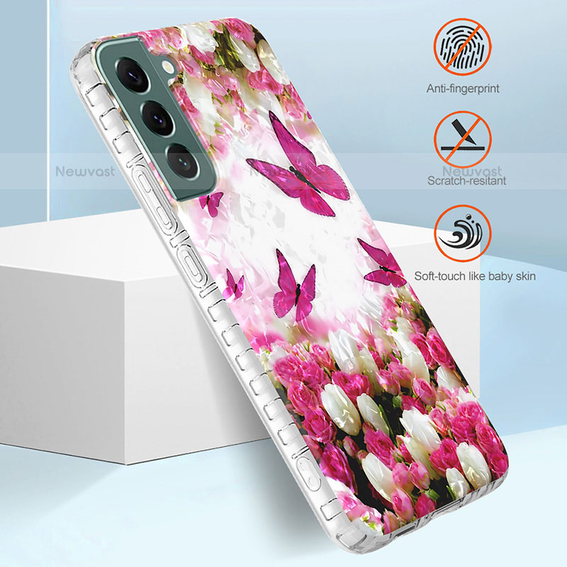Silicone Candy Rubber Gel Fashionable Pattern Soft Case Cover Y07B for Samsung Galaxy S21 FE 5G