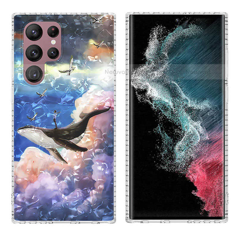 Silicone Candy Rubber Gel Fashionable Pattern Soft Case Cover Y07B for Samsung Galaxy S21 Ultra 5G