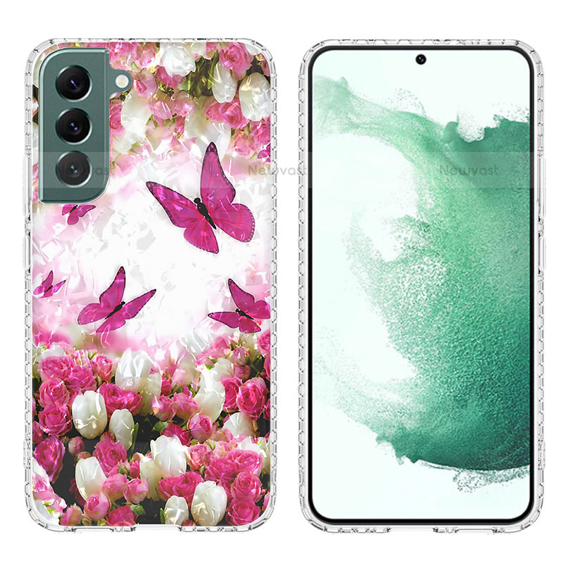 Silicone Candy Rubber Gel Fashionable Pattern Soft Case Cover Y07B for Samsung Galaxy S22 Plus 5G