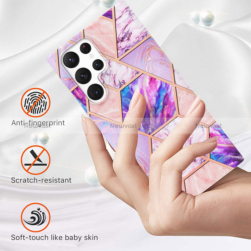 Silicone Candy Rubber Gel Fashionable Pattern Soft Case Cover Y08B for Samsung Galaxy S25 Ultra 5G