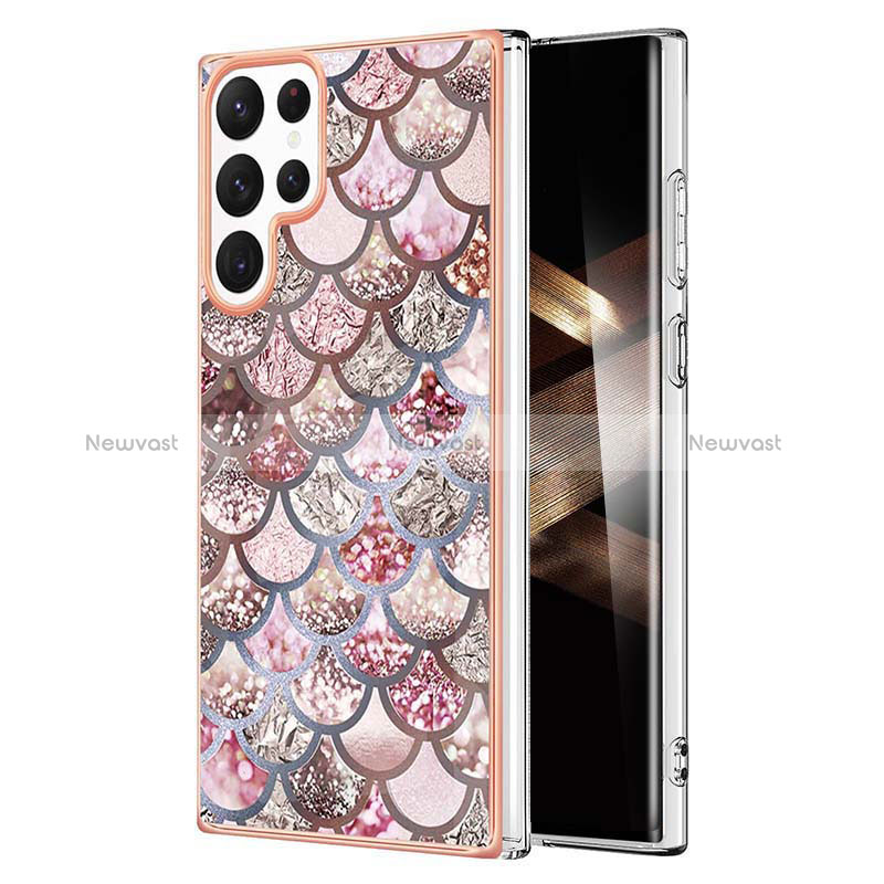 Silicone Candy Rubber Gel Fashionable Pattern Soft Case Cover Y10B for Samsung Galaxy S24 Ultra 5G