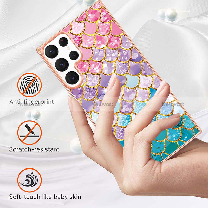 Silicone Candy Rubber Gel Fashionable Pattern Soft Case Cover Y10B for Samsung Galaxy S24 Ultra 5G