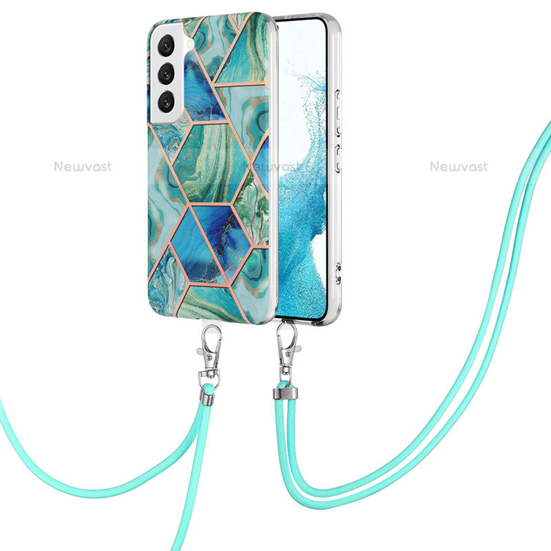 Silicone Candy Rubber Gel Fashionable Pattern Soft Case Cover Y18B for Samsung Galaxy S21 5G Blue