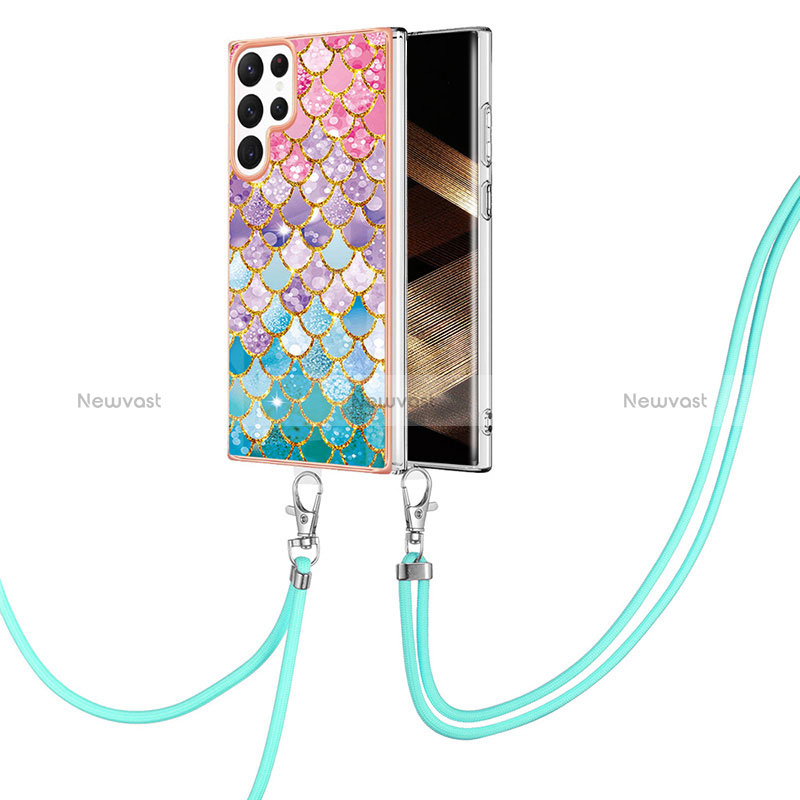 Silicone Candy Rubber Gel Fashionable Pattern Soft Case Cover Y20B for Samsung Galaxy S24 Ultra 5G