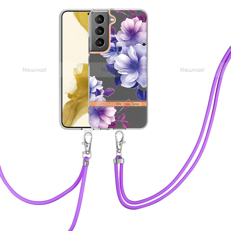 Silicone Candy Rubber Gel Fashionable Pattern Soft Case Cover Y22B for Samsung Galaxy S21 5G Purple