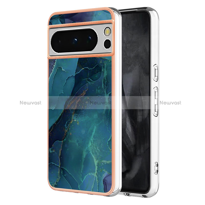 Silicone Candy Rubber Gel Fashionable Pattern Soft Case Cover YB1 for Google Pixel 8 Pro 5G Green