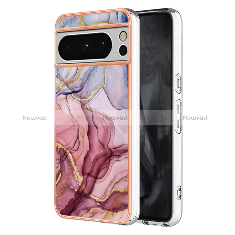 Silicone Candy Rubber Gel Fashionable Pattern Soft Case Cover YB1 for Google Pixel 8 Pro 5G Pink