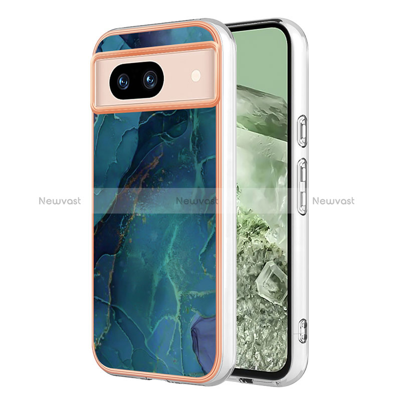 Silicone Candy Rubber Gel Fashionable Pattern Soft Case Cover YB1 for Google Pixel 8a 5G Green