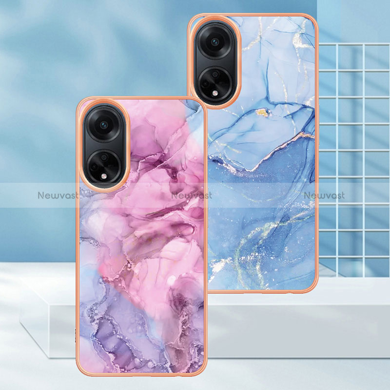 Silicone Candy Rubber Gel Fashionable Pattern Soft Case Cover YB1 for Oppo A98 5G