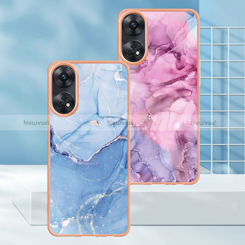 Silicone Candy Rubber Gel Fashionable Pattern Soft Case Cover YB1 for Oppo Reno8 T 4G