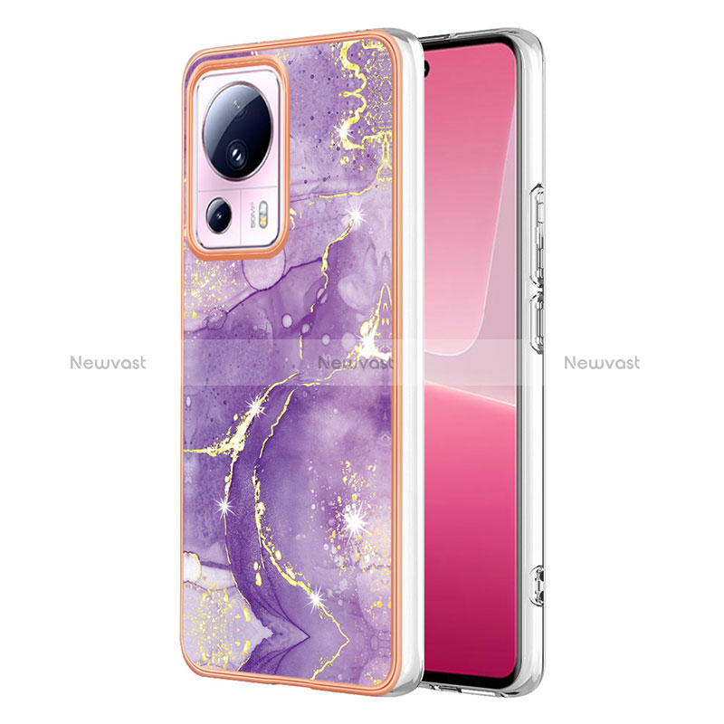 Silicone Candy Rubber Gel Fashionable Pattern Soft Case Cover YB1 for Xiaomi Mi 12 Lite NE 5G Purple