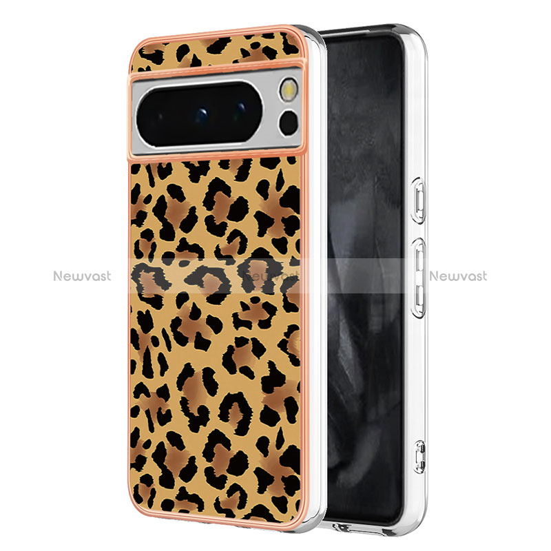Silicone Candy Rubber Gel Fashionable Pattern Soft Case Cover YB2 for Google Pixel 8 Pro 5G Brown