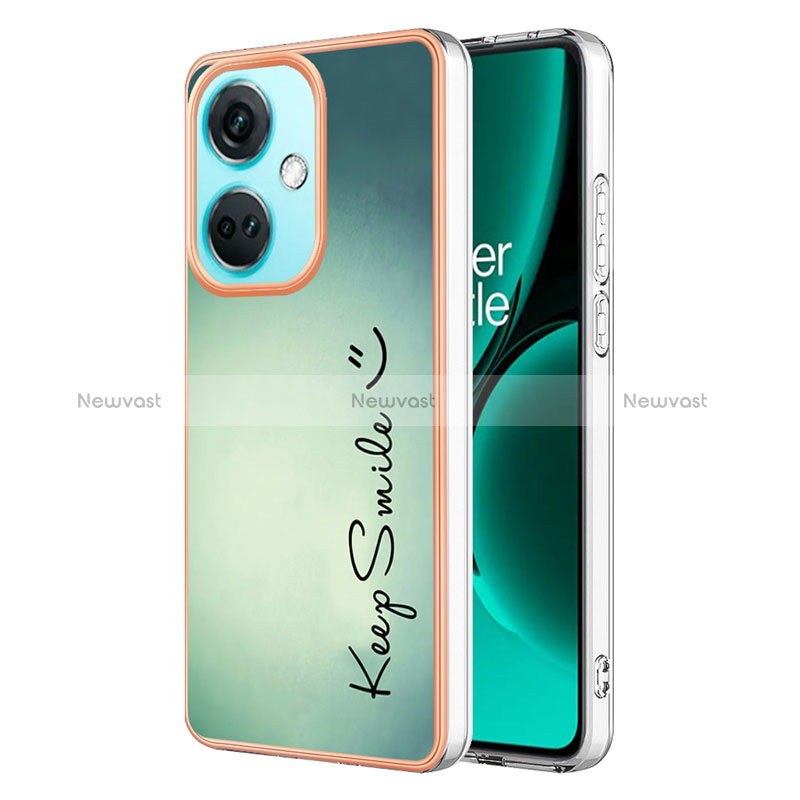 Silicone Candy Rubber Gel Fashionable Pattern Soft Case Cover YB2 for OnePlus Nord CE 3 5G Green