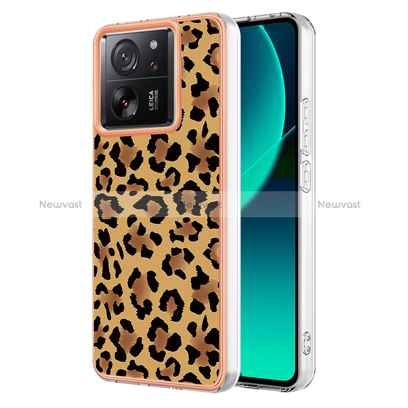 Silicone Candy Rubber Gel Fashionable Pattern Soft Case Cover YB2 for Xiaomi Mi 13T 5G Brown