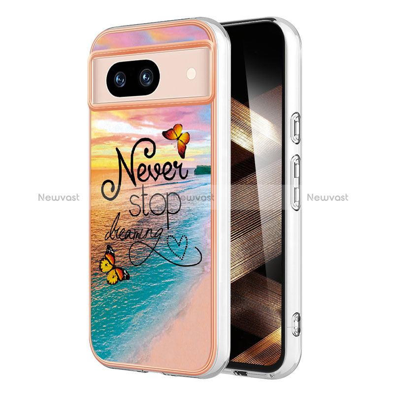 Silicone Candy Rubber Gel Fashionable Pattern Soft Case Cover YB3 for Google Pixel 8a 5G