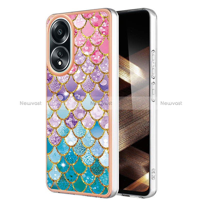 Silicone Candy Rubber Gel Fashionable Pattern Soft Case Cover YB3 for Oppo A18