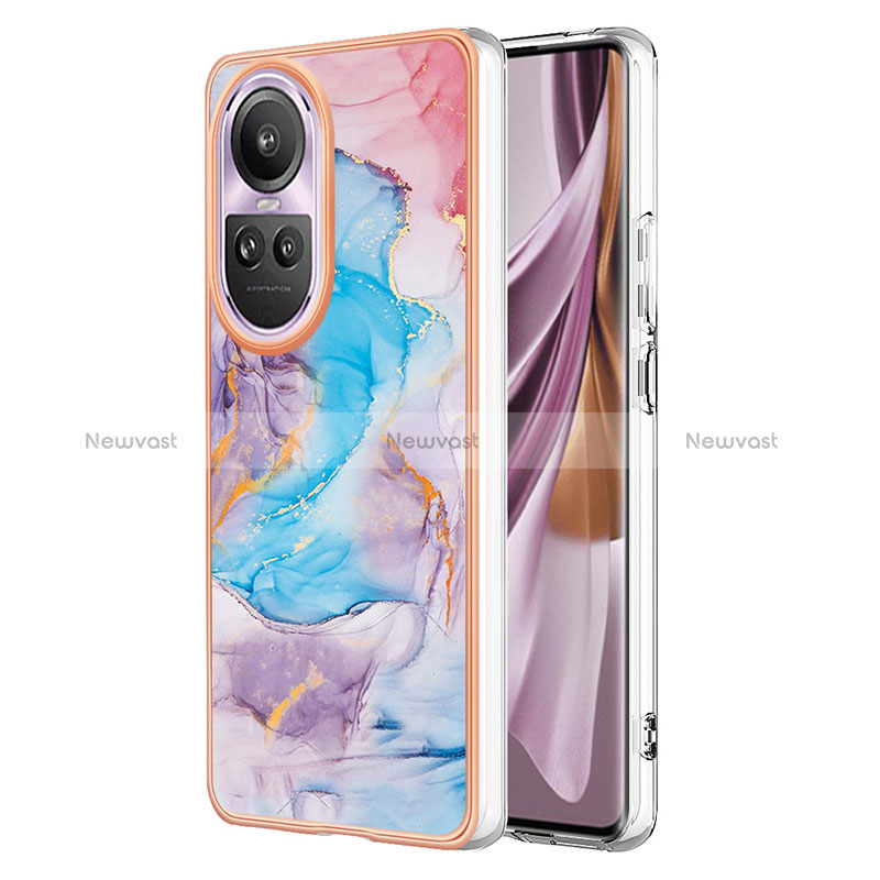 Silicone Candy Rubber Gel Fashionable Pattern Soft Case Cover YB3 for Oppo Reno10 Pro 5G Blue
