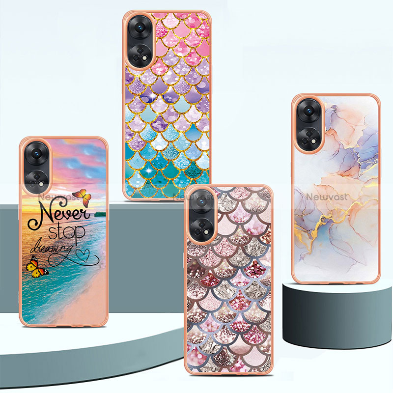 Silicone Candy Rubber Gel Fashionable Pattern Soft Case Cover YB3 for Oppo Reno8 T 4G