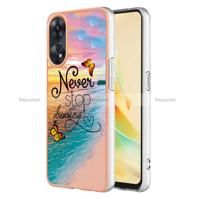 Silicone Candy Rubber Gel Fashionable Pattern Soft Case Cover YB3 for Oppo Reno8 T 4G