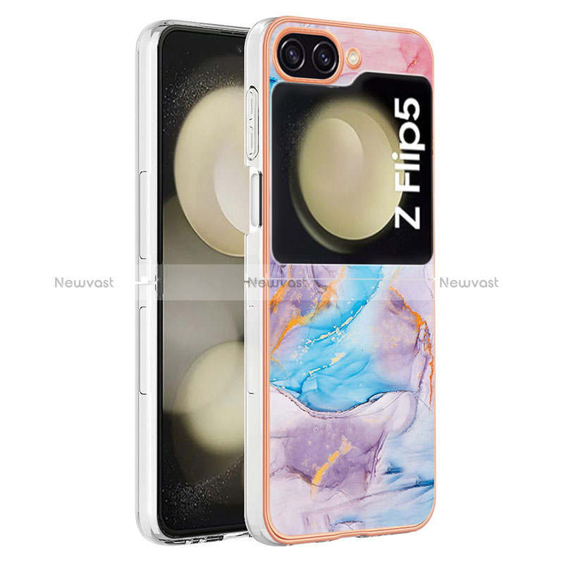 Silicone Candy Rubber Gel Fashionable Pattern Soft Case Cover YB3 for Samsung Galaxy Z Flip5 5G