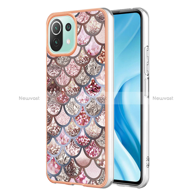 Silicone Candy Rubber Gel Fashionable Pattern Soft Case Cover YB3 for Xiaomi Mi 11 Lite 5G Brown