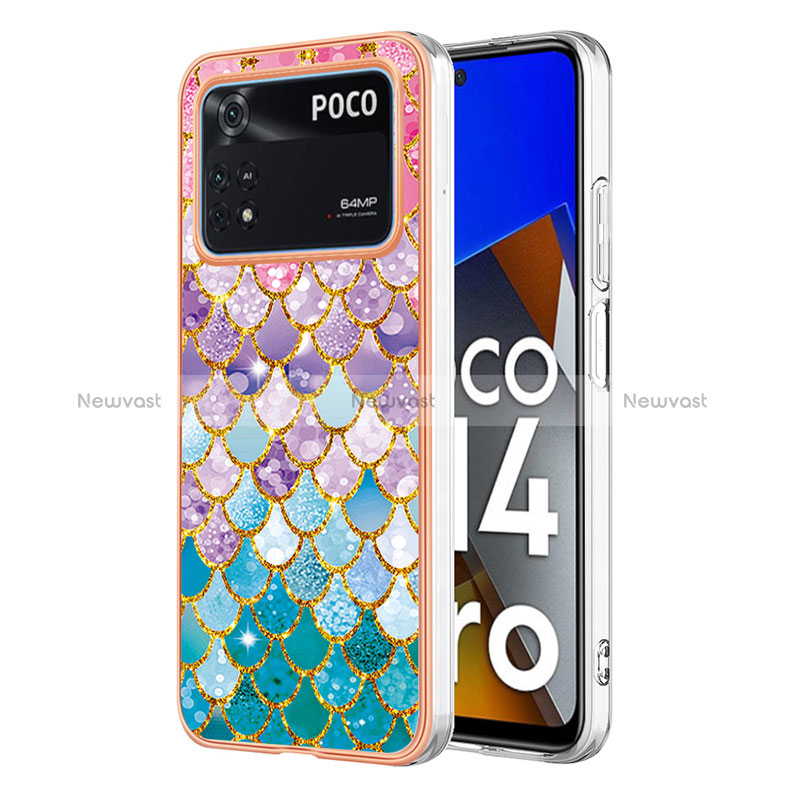 Silicone Candy Rubber Gel Fashionable Pattern Soft Case Cover YB3 for Xiaomi Poco M4 Pro 4G Colorful