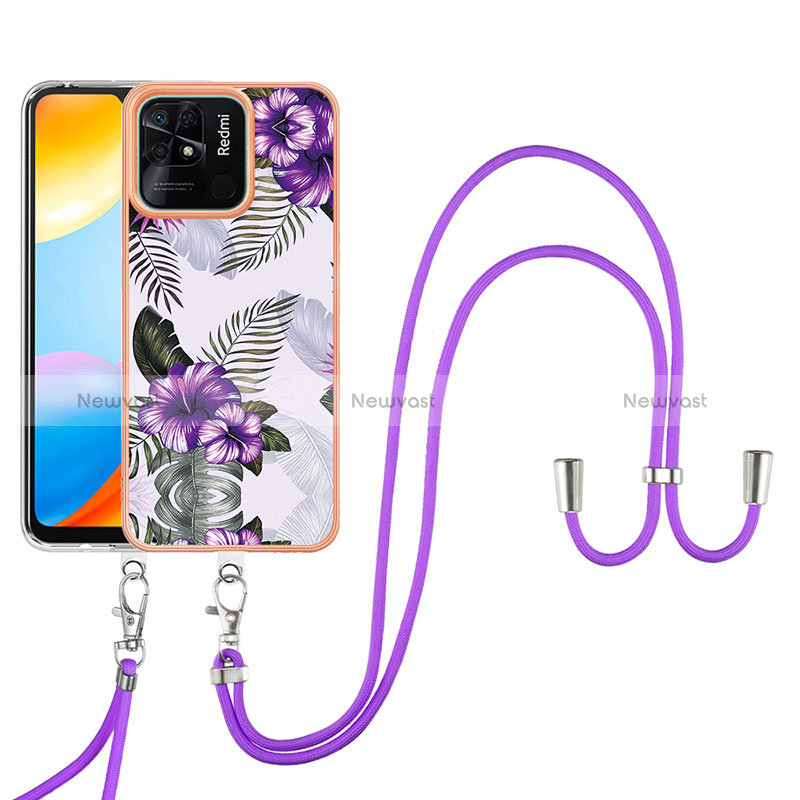 Silicone Candy Rubber Gel Fashionable Pattern Soft Case Cover YB3 for Xiaomi Redmi 10 India Purple