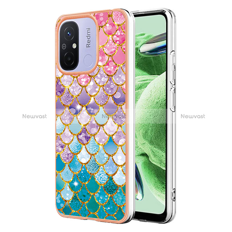Silicone Candy Rubber Gel Fashionable Pattern Soft Case Cover YB3 for Xiaomi Redmi 12C 4G Colorful