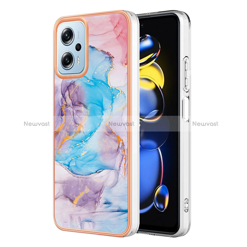 Silicone Candy Rubber Gel Fashionable Pattern Soft Case Cover YB3 for Xiaomi Redmi Note 11 Pro+ Plus 5G Blue