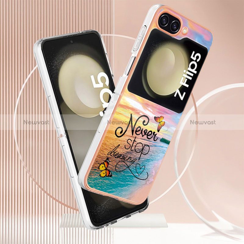 Silicone Candy Rubber Gel Fashionable Pattern Soft Case Cover YB4 for Samsung Galaxy Z Flip5 5G