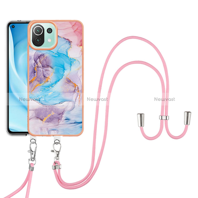 Silicone Candy Rubber Gel Fashionable Pattern Soft Case Cover YB4 for Xiaomi Mi 11 Lite 4G Blue