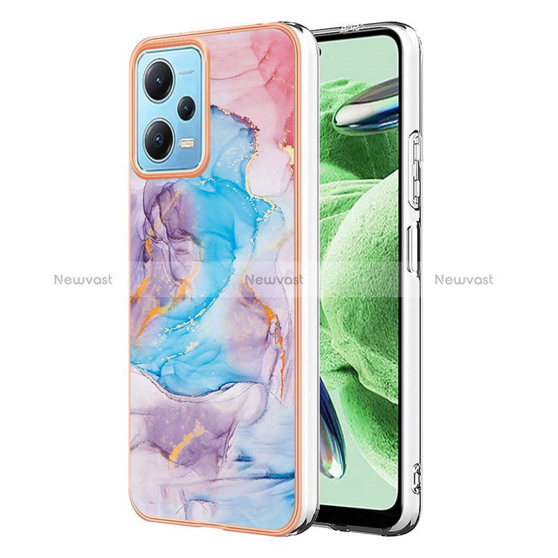 Silicone Candy Rubber Gel Fashionable Pattern Soft Case Cover YB4 for Xiaomi Redmi Note 12 5G Blue