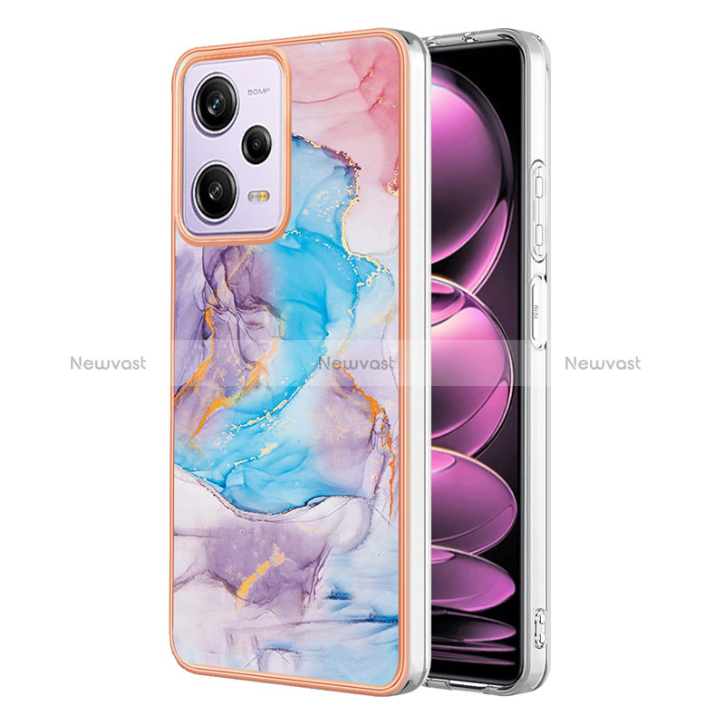 Silicone Candy Rubber Gel Fashionable Pattern Soft Case Cover YB4 for Xiaomi Redmi Note 12 Pro 5G Blue